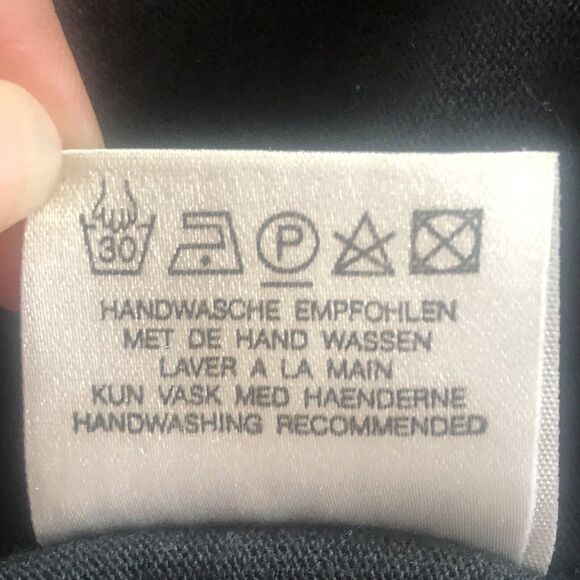 Charcoal Black Turtle Neck Sweater 3/4 Sleeve Size 38 - Picture 6 of 11